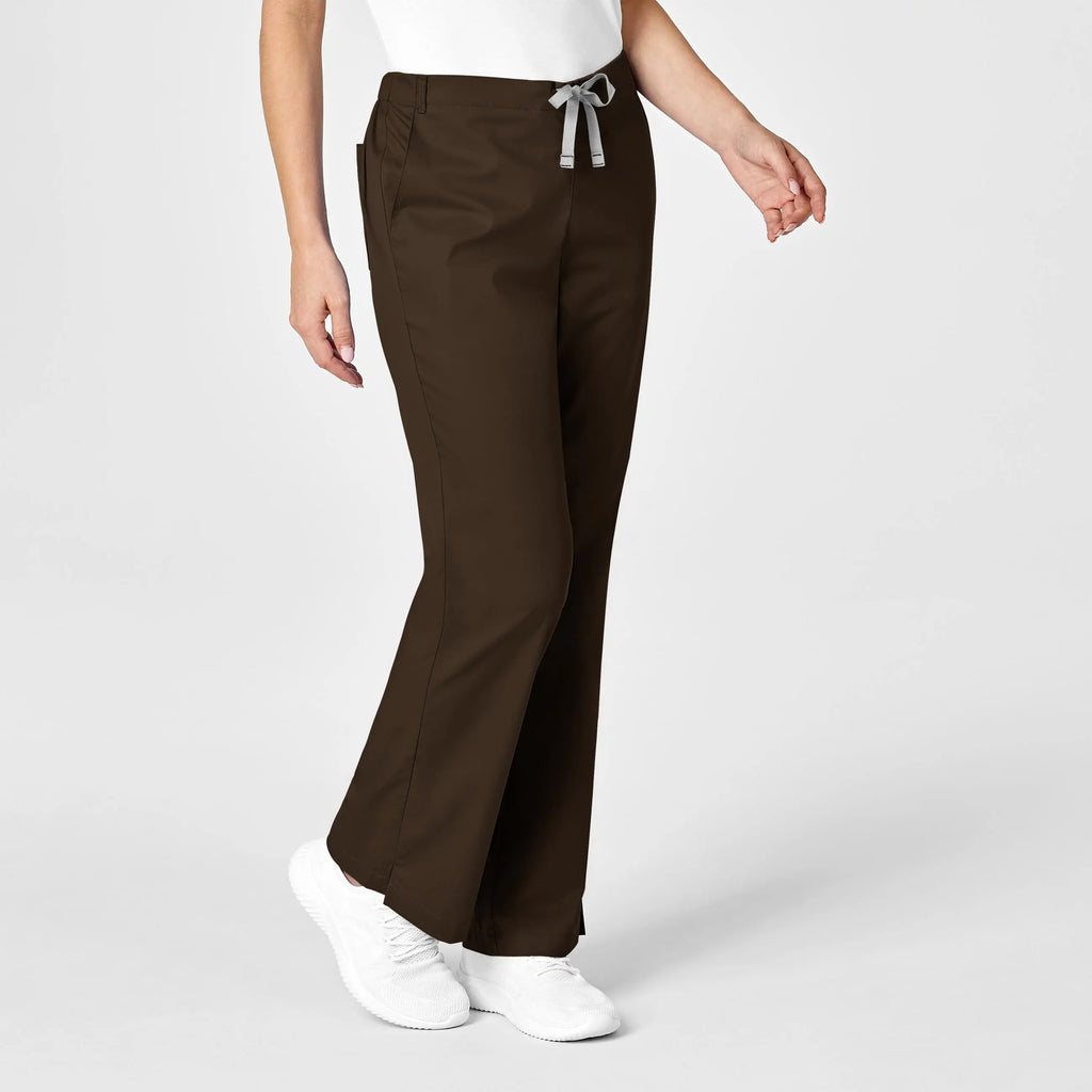 Wink Scrubs Women's Flare Leg Scrub Pant Chocolate | scrub-supply.com