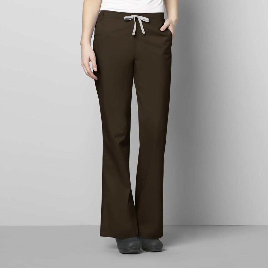 Wink Scrubs Women's Flare Leg Scrub Pant Chocolate | scrub-supply.com