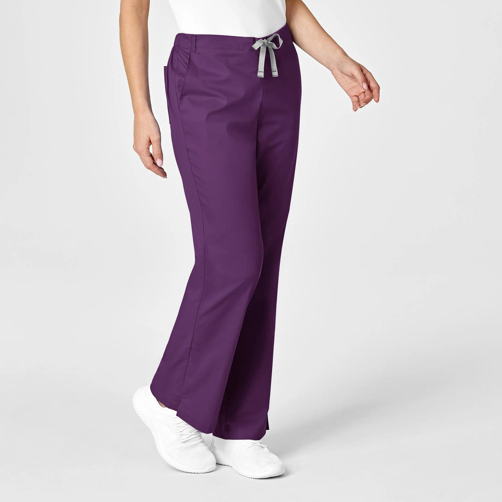 Wink Scrubs Women's Flare Leg Scrub Pant Eggplant | scrub-supply.com