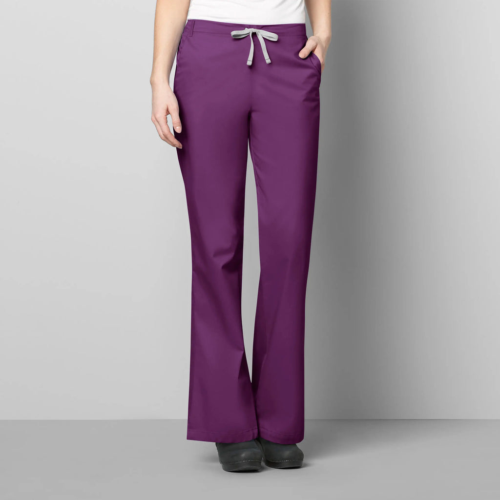 Wink Scrubs Women's Flare Leg Scrub Pant Eggplant | scrub-supply.com