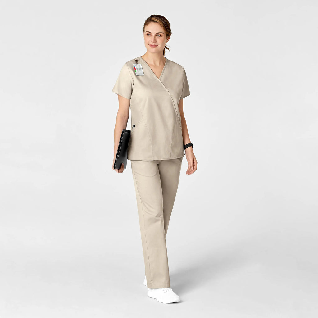 Wink Scrubs Women's Flare Leg Scrub Pant Khaki | scrub-supply.com