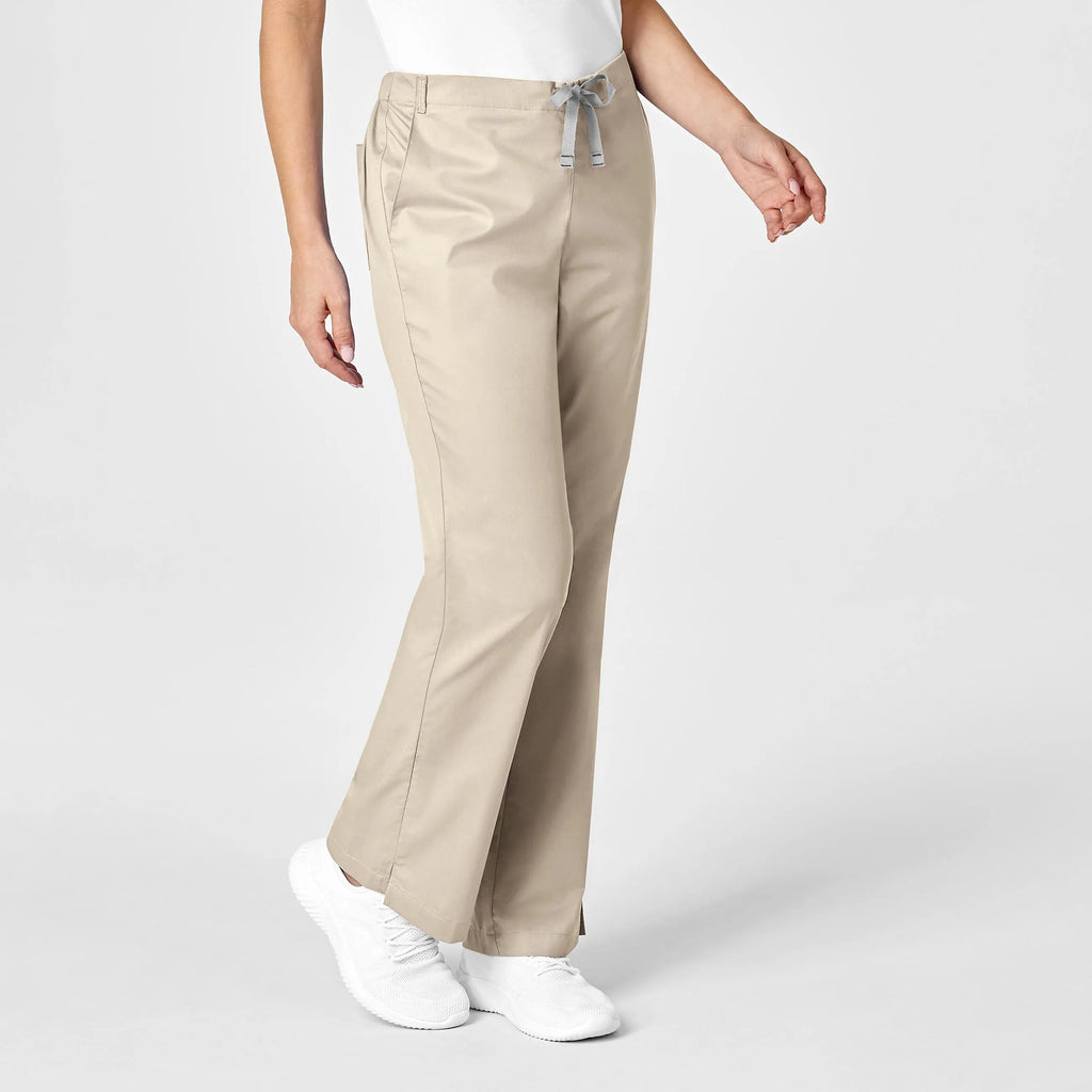 Wink Scrubs Women's Flare Leg Scrub Pant Khaki | scrub-supply.com