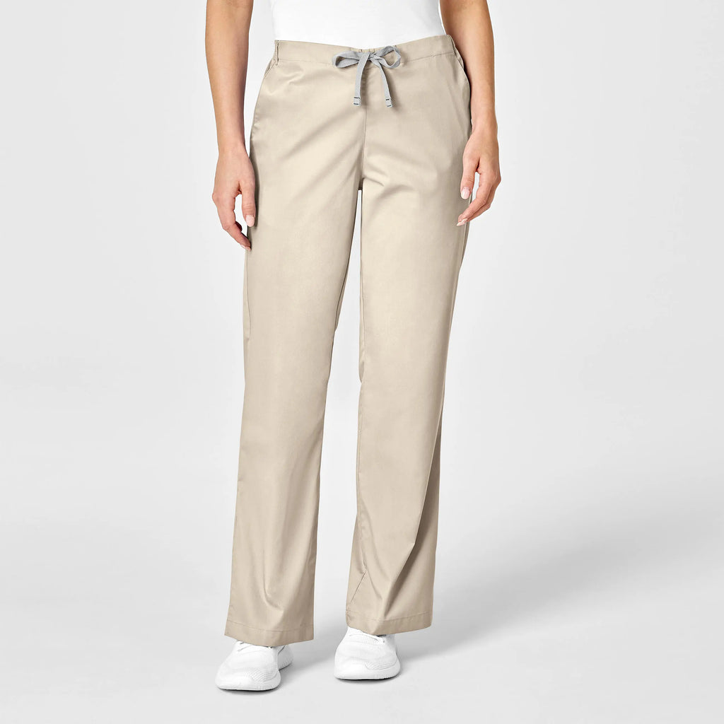 Wink Scrubs Women's Flare Leg Scrub Pant Khaki | scrub-supply.com