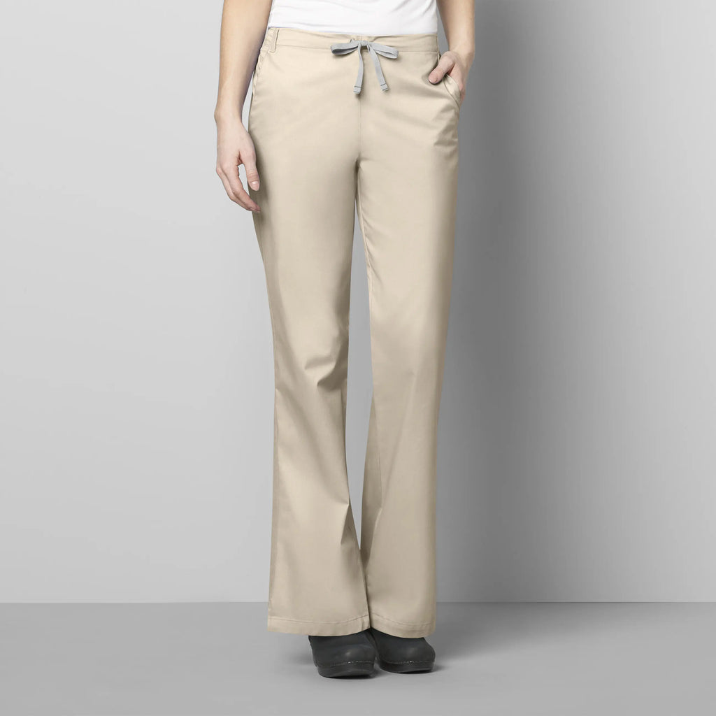 Wink Scrubs Women's Flare Leg Scrub Pant Khaki | scrub-supply.com