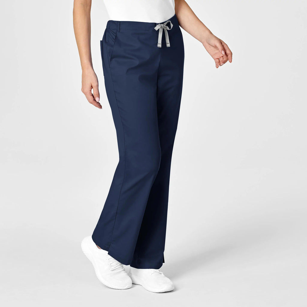 Wink Scrubs Women's Flare Leg Scrub Pant Navy | scrub-supply.com