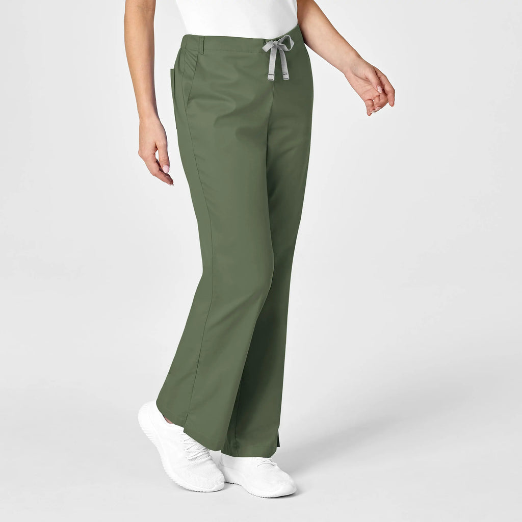 Wink Scrubs Women's Flare Leg Scrub Pant Olive | scrub-supply.com