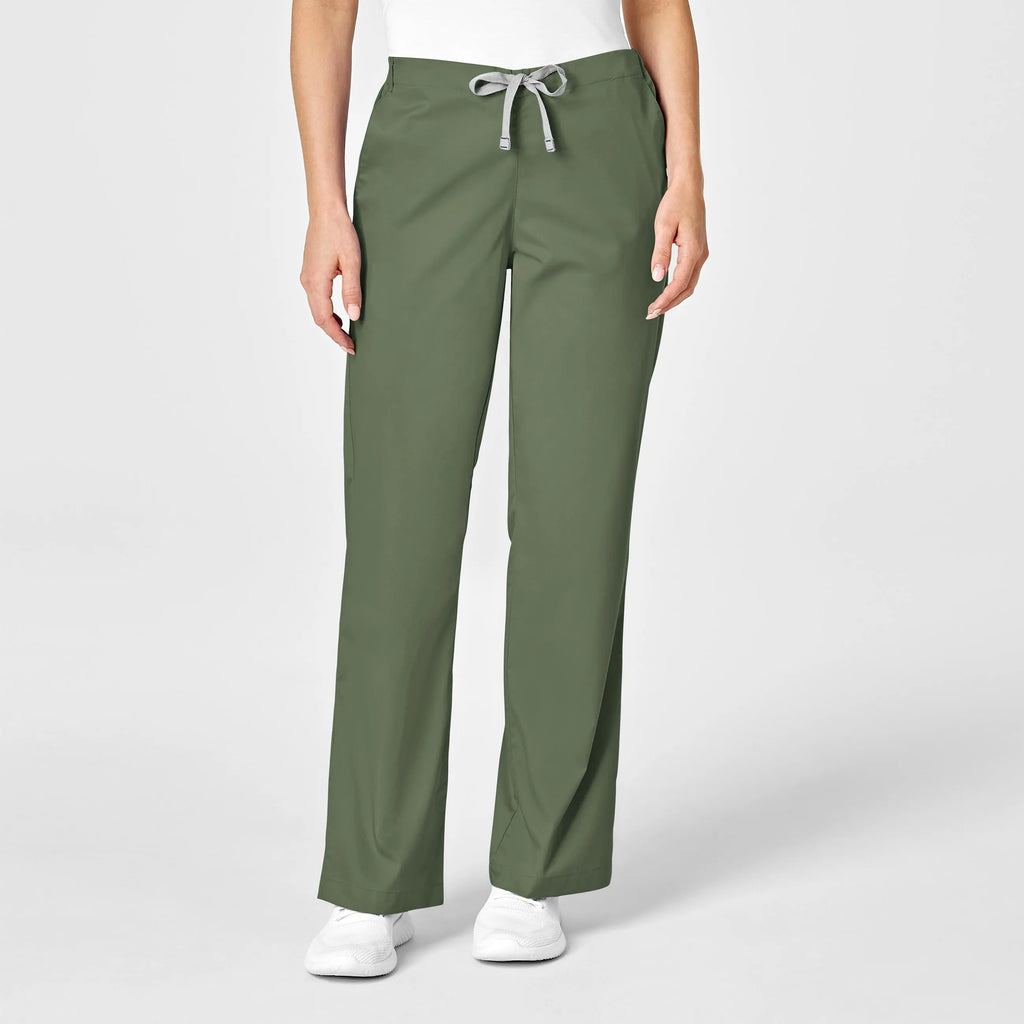 Wink Scrubs Women's Flare Leg Scrub Pant Olive | scrub-supply.com