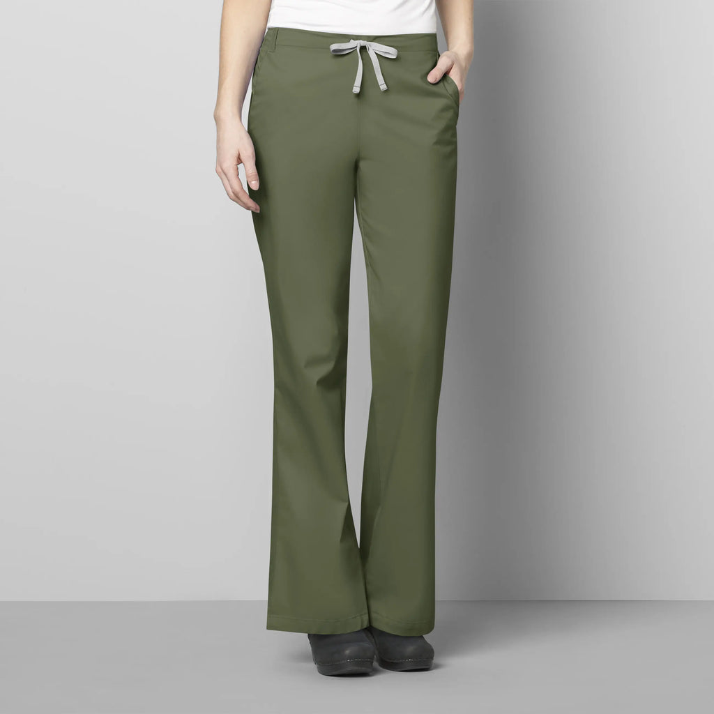 Wink Scrubs Women's Flare Leg Scrub Pant Olive | scrub-supply.com