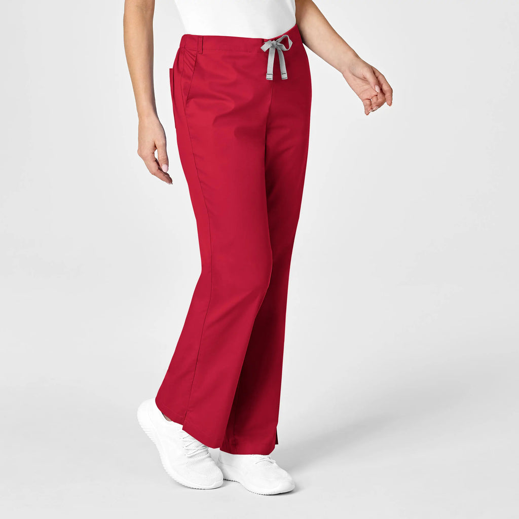 Wink Scrubs Women's Flare Leg Scrub Pant Red | scrub-supply.com