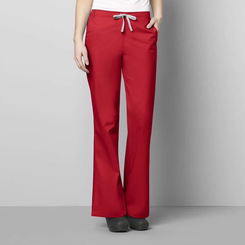 Wink Scrubs Women's Flare Leg Scrub Pant Red | scrub-supply.com