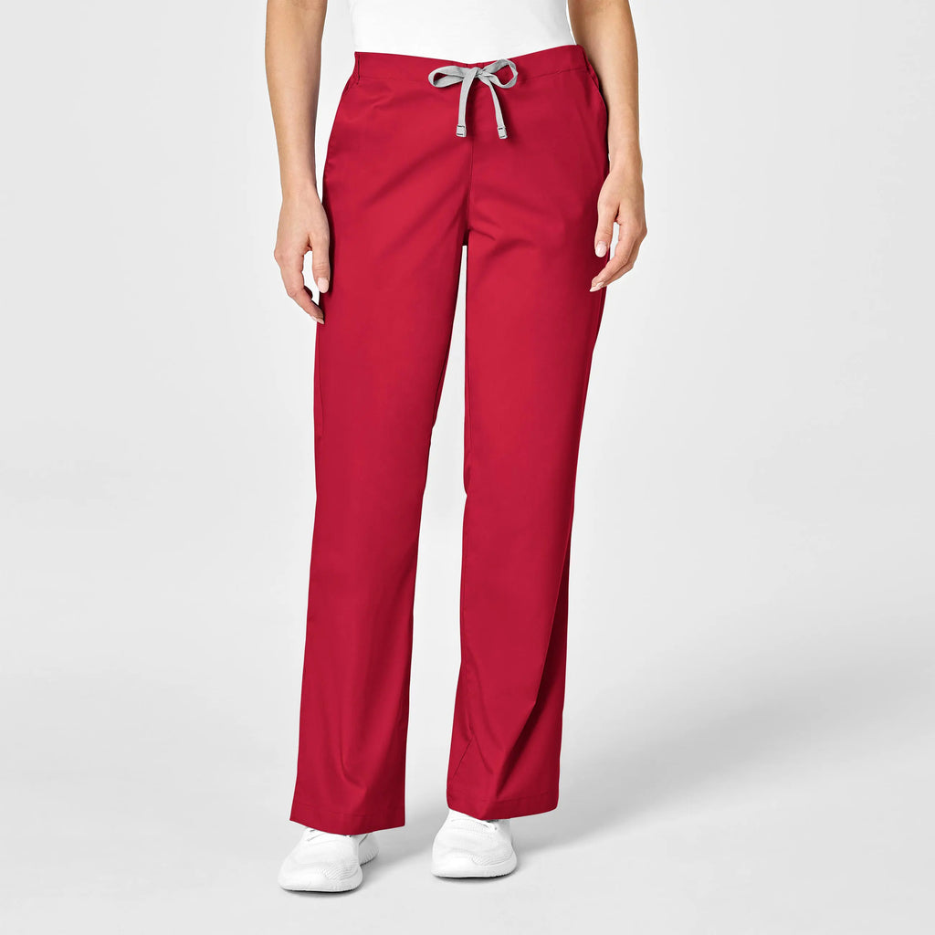 Wink Scrubs Women's Flare Leg Scrub Pant Red | scrub-supply.com