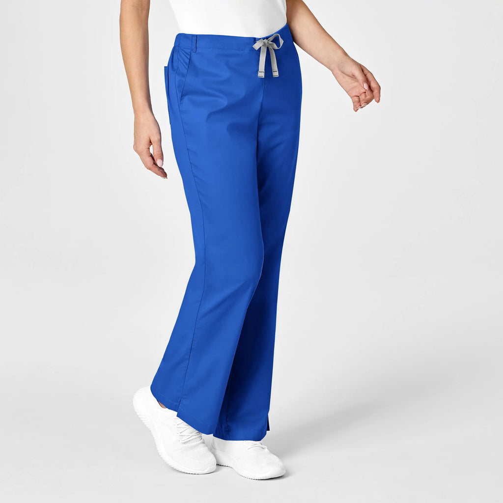 Wink Scrubs Women's Flare Leg Scrub Pant Royal Blue | scrub-supply.com