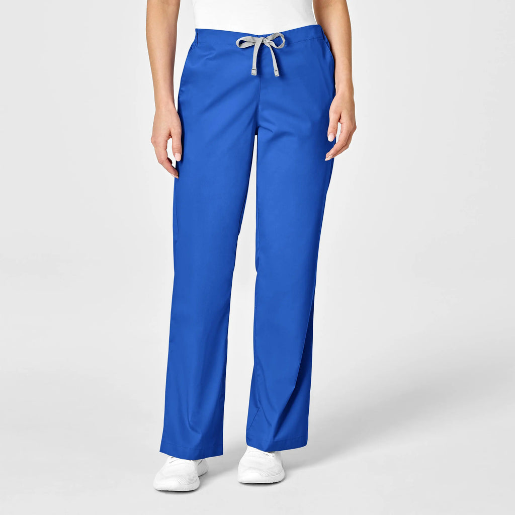 Wink Scrubs Women's Flare Leg Scrub Pant Royal Blue | scrub-supply.com