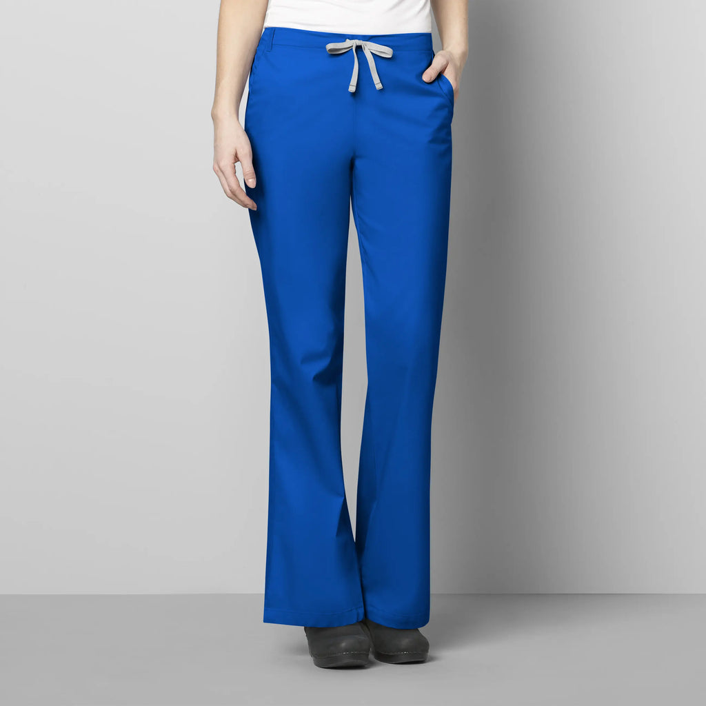 Wink Scrubs Women's Flare Leg Scrub Pant Royal Blue | scrub-supply.com