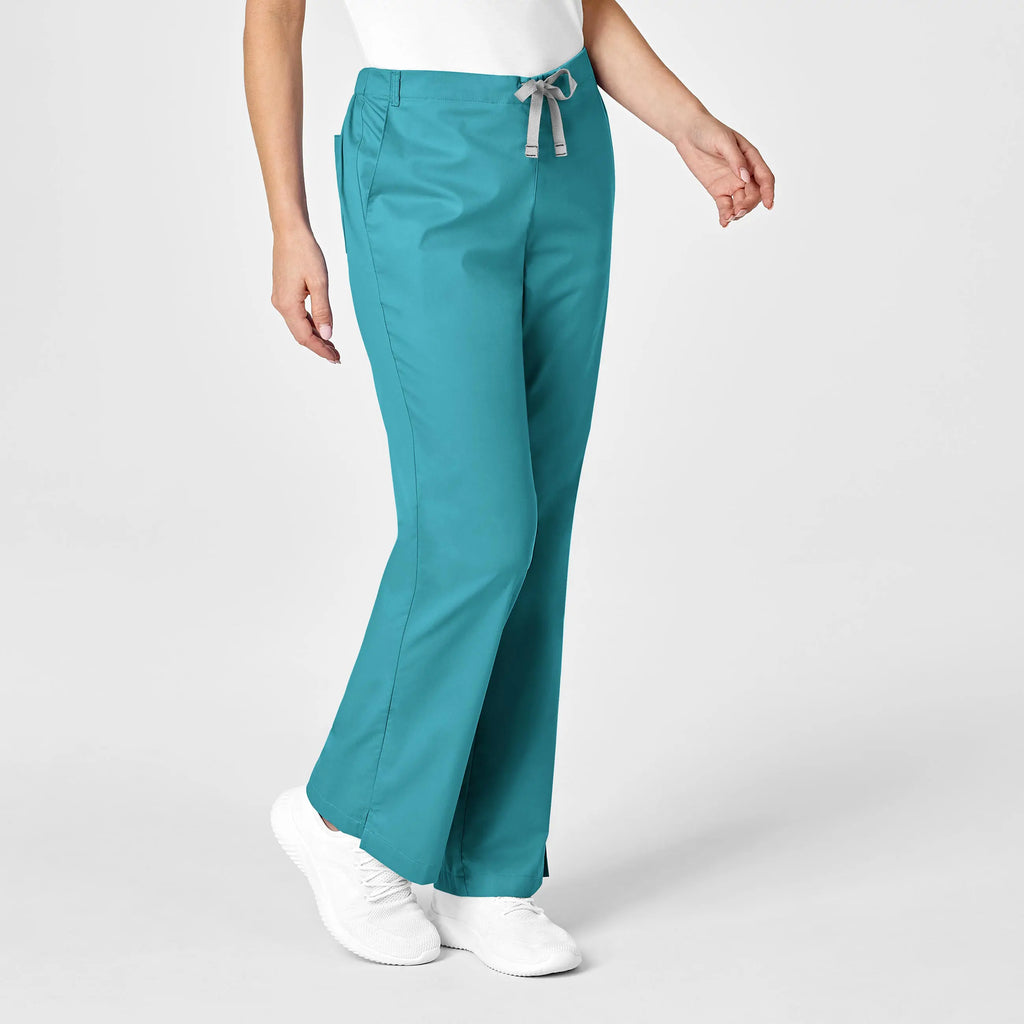 Wink Scrubs Women's Flare Leg Scrub Pant Teal | scrub-supply.com