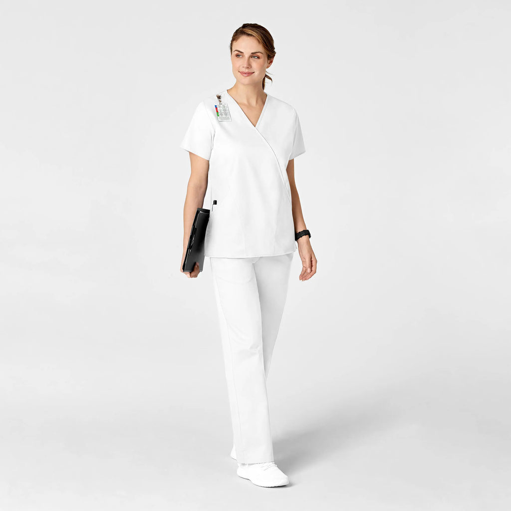 Wink Scrubs Women's Flare Leg Scrub Pant White | scrub-supply.com