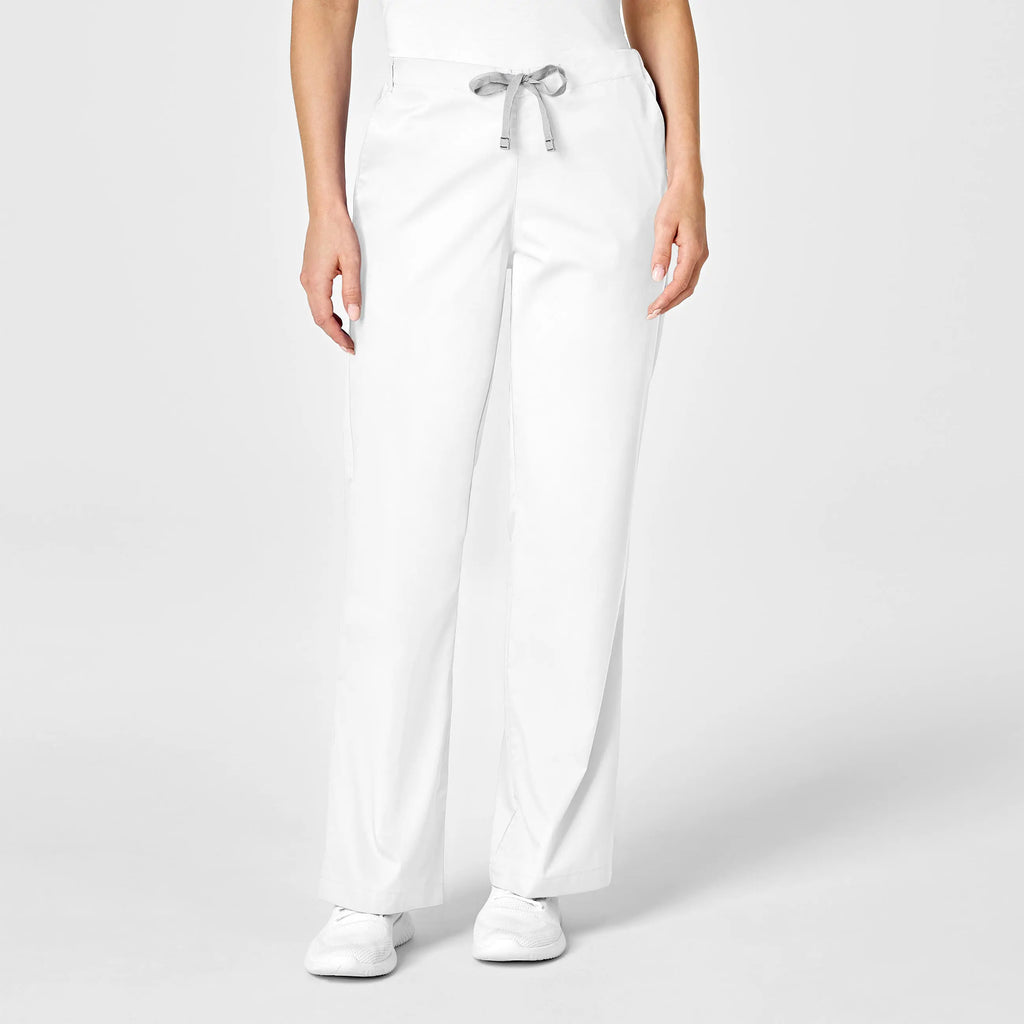 Wink Scrubs Women's Flare Leg Scrub Pant White | scrub-supply.com