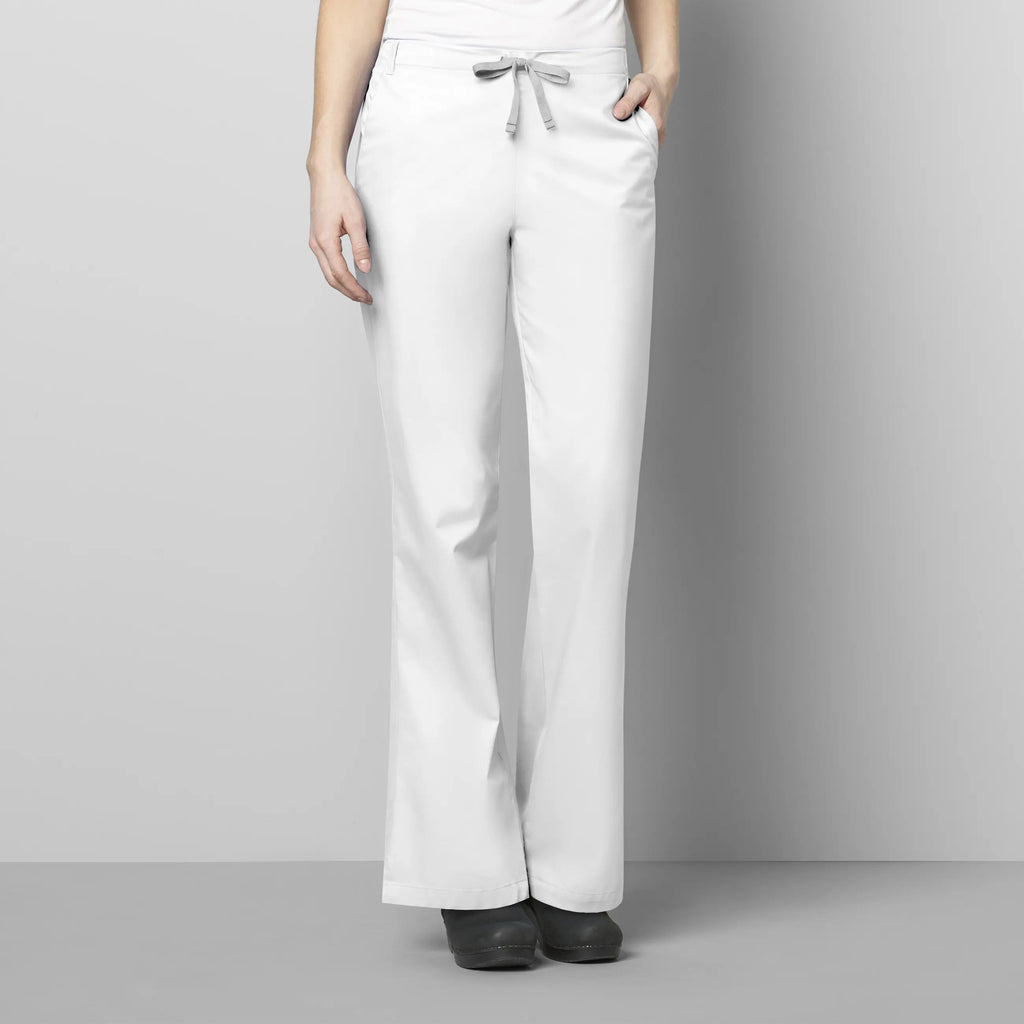 Wink Scrubs Women's Flare Leg Scrub Pant White | scrub-supply.com