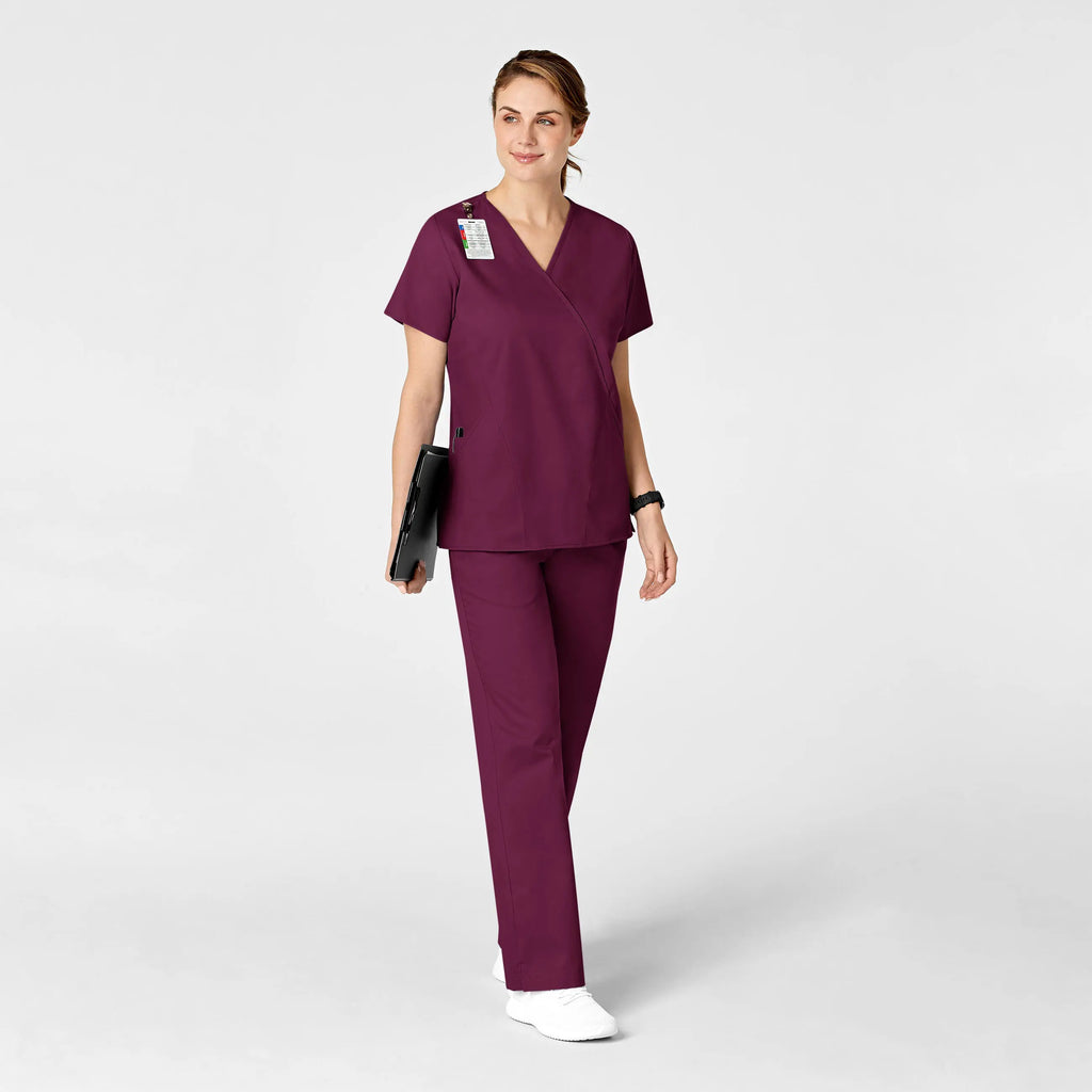 Wink Scrubs Women's Flare Leg Scrub Pant Wine | scrub-supply.com