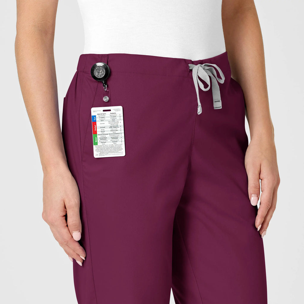 Wink Scrubs Women's Flare Leg Scrub Pant Wine | scrub-supply.com