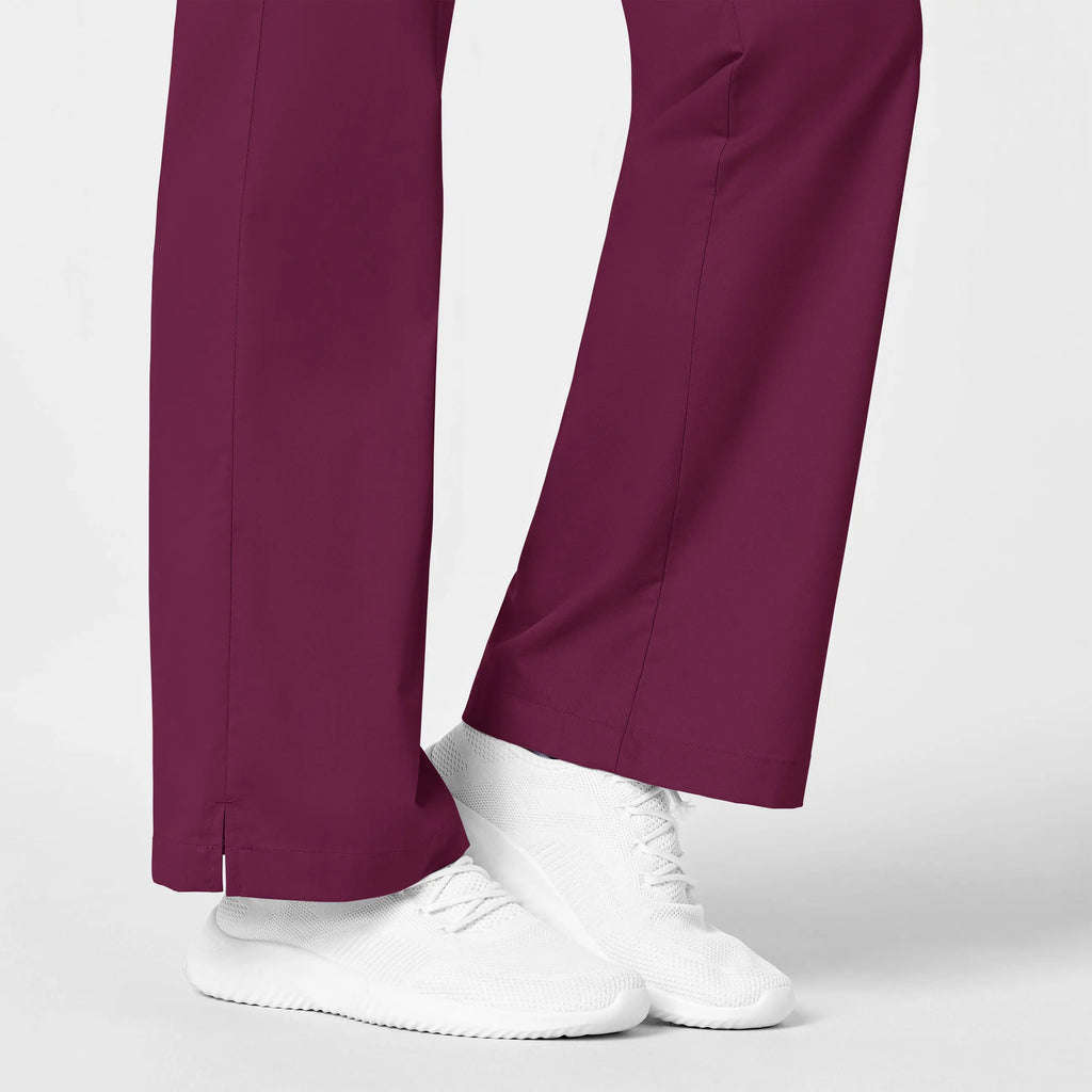 Wink Scrubs Women's Flare Leg Scrub Pant Wine | scrub-supply.com