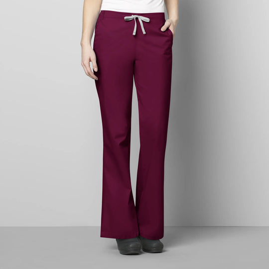 Wink Scrubs Women's Flare Leg Scrub Pant Wine | scrub-supply.com