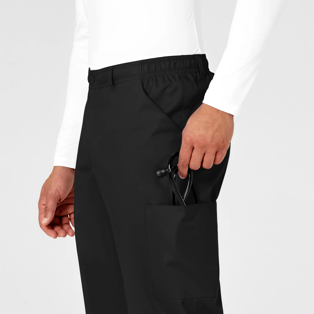 Wink Scrubs Men's WonderWORK Cargo Scrub Pant Black | scrub-supply.com