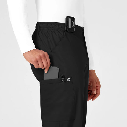 Wink Scrubs Men's WonderWORK Cargo Scrub Pant Black | scrub-supply.com