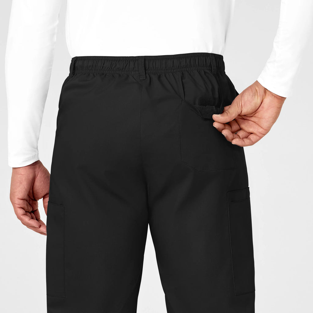 Wink Scrubs Men's WonderWORK Cargo Scrub Pant Black | scrub-supply.com