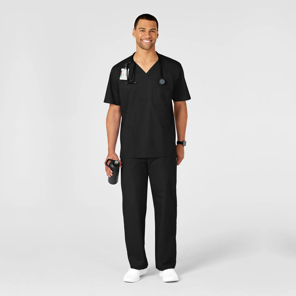 Wink Scrubs Men's WonderWORK Cargo Scrub Pant Black | scrub-supply.com