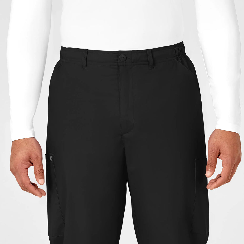 Wink Scrubs Men's WonderWORK Cargo Scrub Pant Black | scrub-supply.com