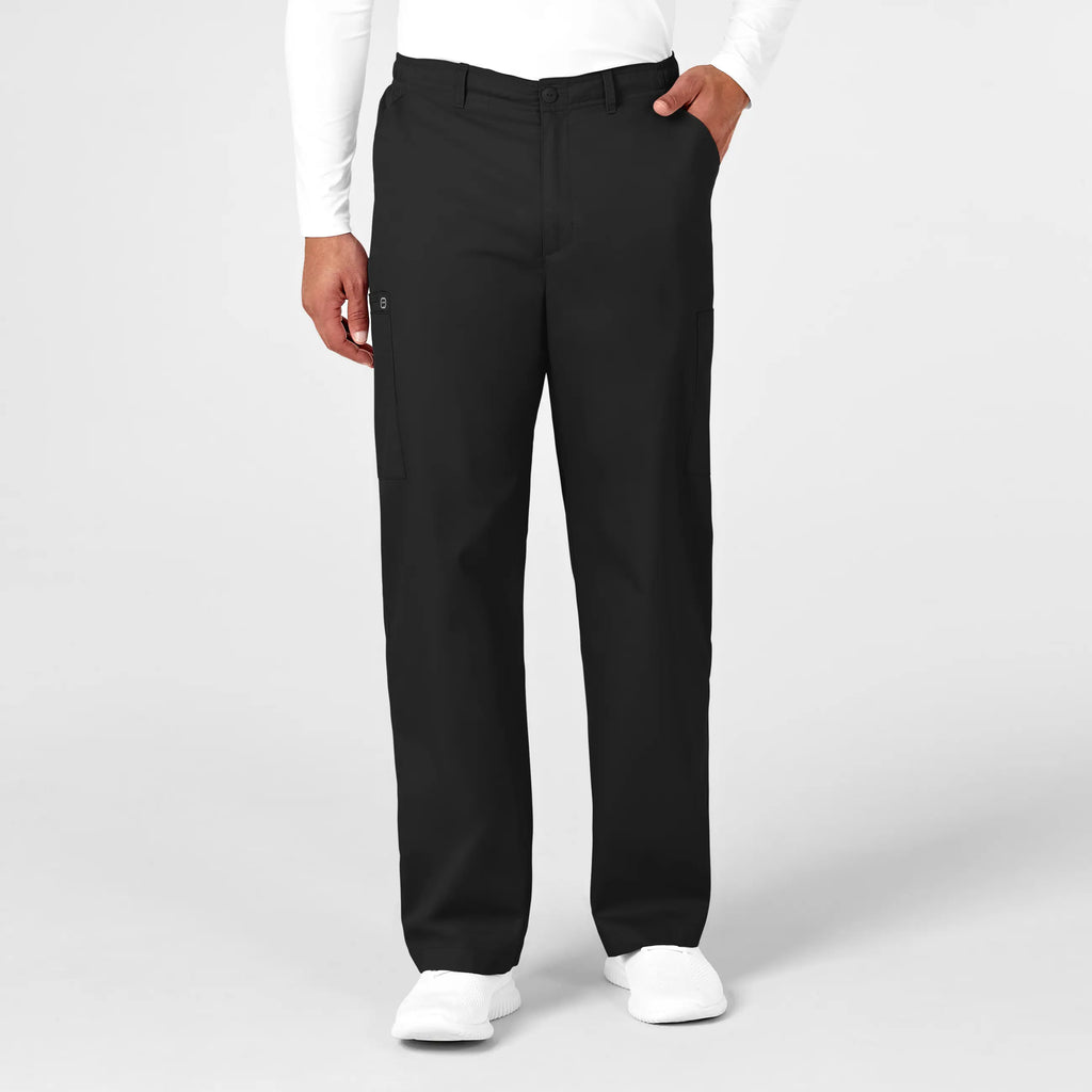 Wink Scrubs Men's WonderWORK Cargo Scrub Pant Black | scrub-supply.com