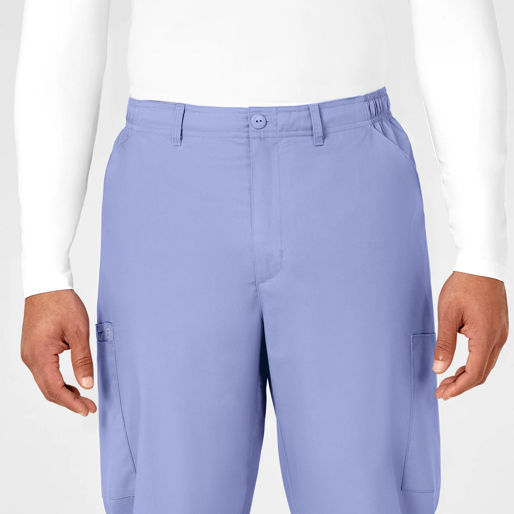 Wink Scrubs Men's WonderWORK Cargo Scrub Pant Ceil Blue | scrub-supply.com