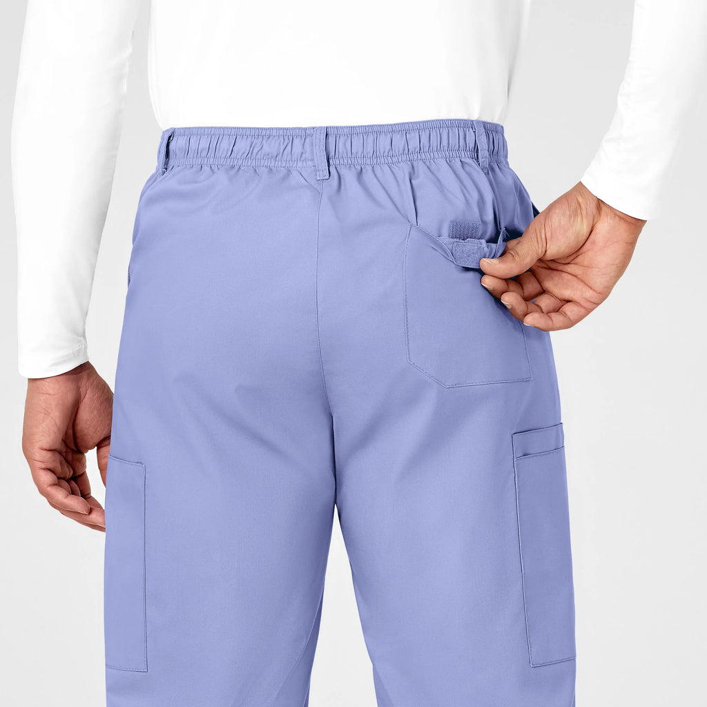 Wink Scrubs Men's WonderWORK Cargo Scrub Pant Ceil Blue | scrub-supply.com