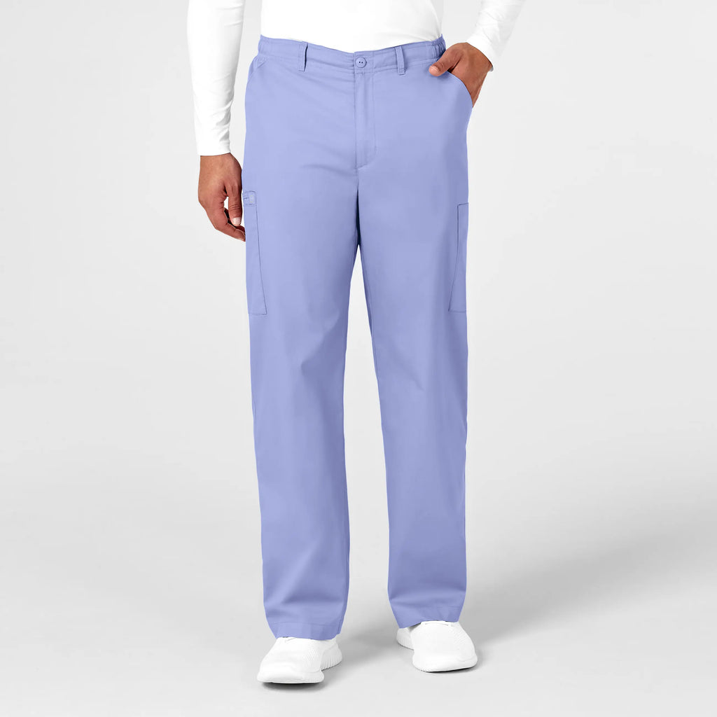 Wink Scrubs Men's WonderWORK Cargo Scrub Pant Ceil Blue | scrub-supply.com