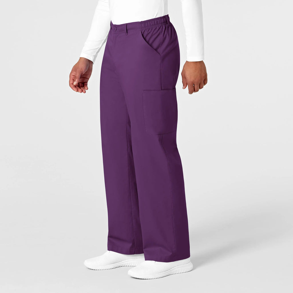 Wink Scrubs Men's WonderWORK Cargo Scrub Pant Eggplant | scrub-supply.com