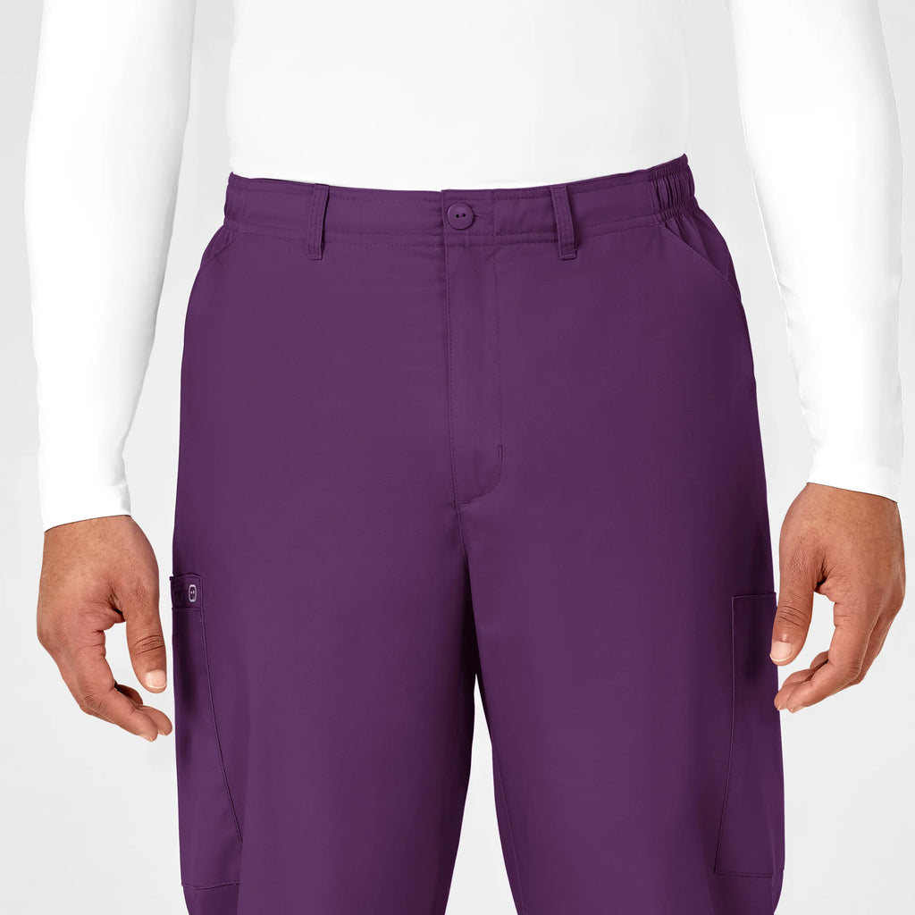 Wink Scrubs Men's WonderWORK Cargo Scrub Pant Eggplant | scrub-supply.com