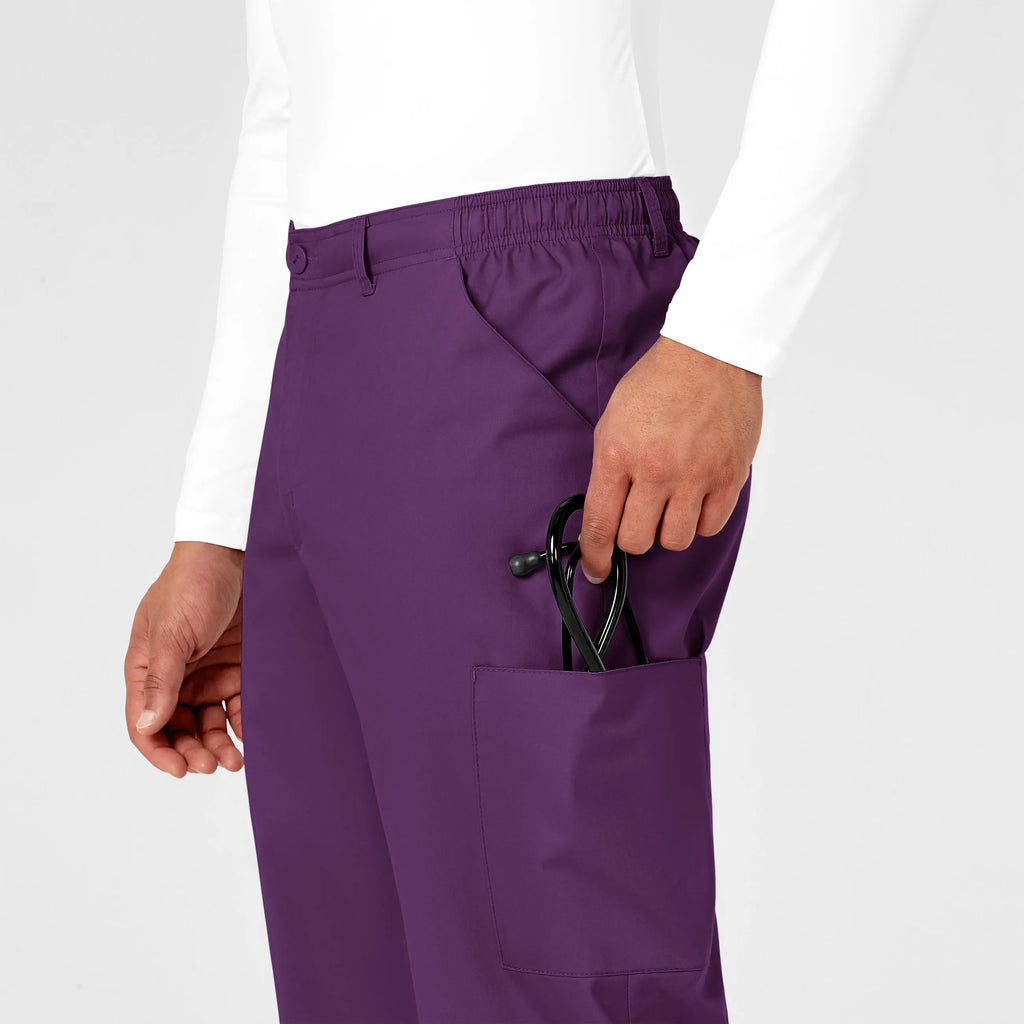 Wink Scrubs Men's WonderWORK Cargo Scrub Pant Eggplant | scrub-supply.com