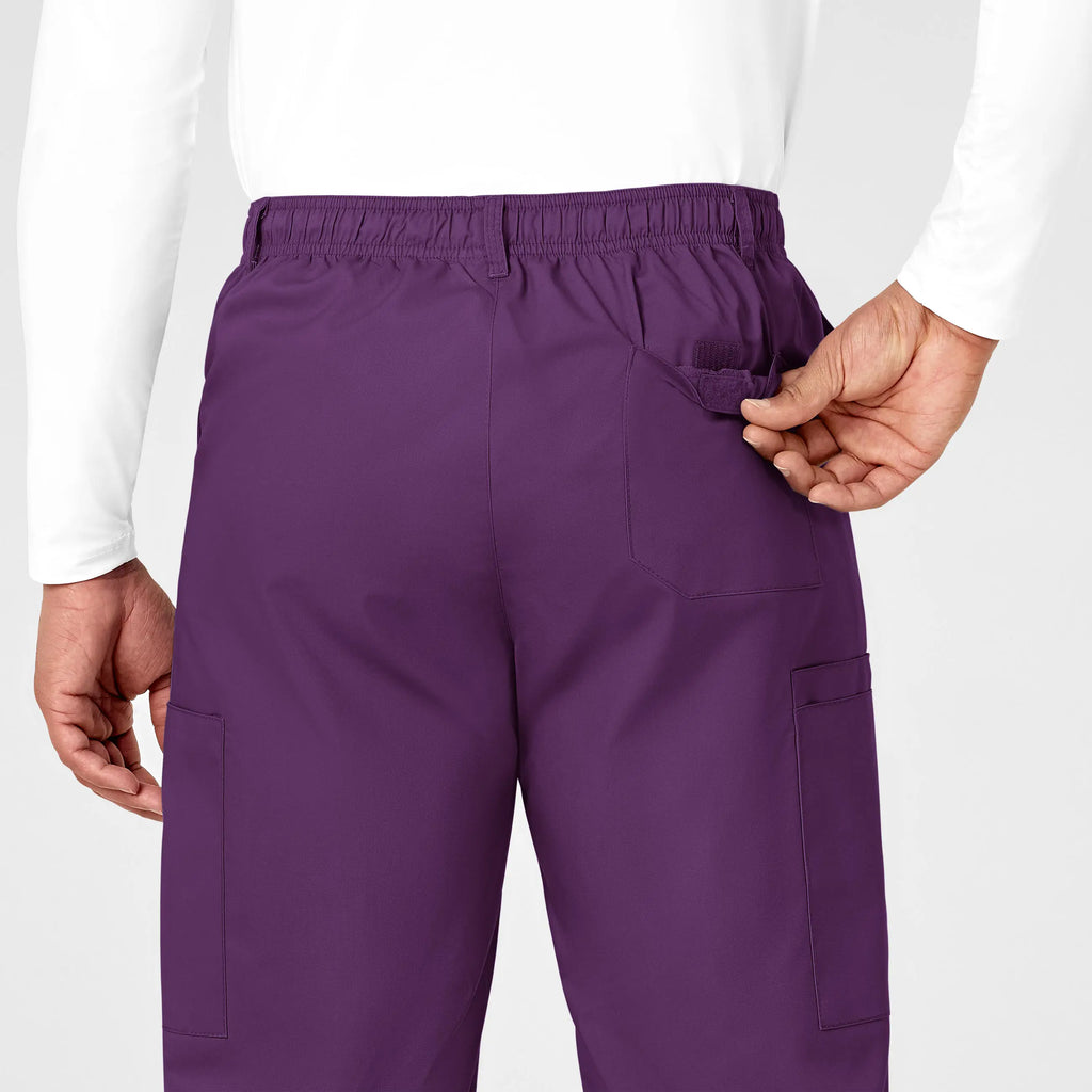 Wink Scrubs Men's WonderWORK Cargo Scrub Pant Eggplant | scrub-supply.com