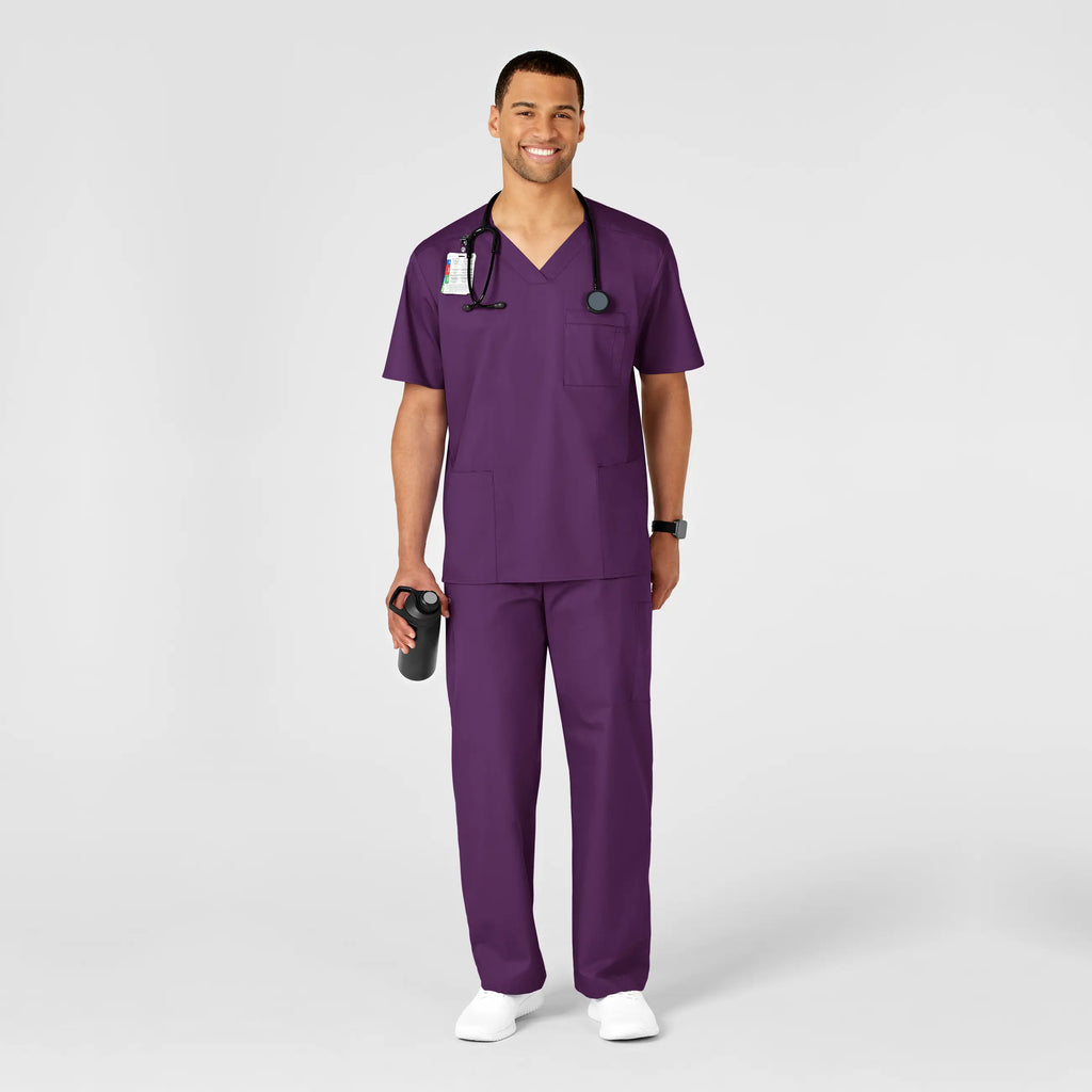 Wink Scrubs Men's WonderWORK Cargo Scrub Pant Eggplant | scrub-supply.com