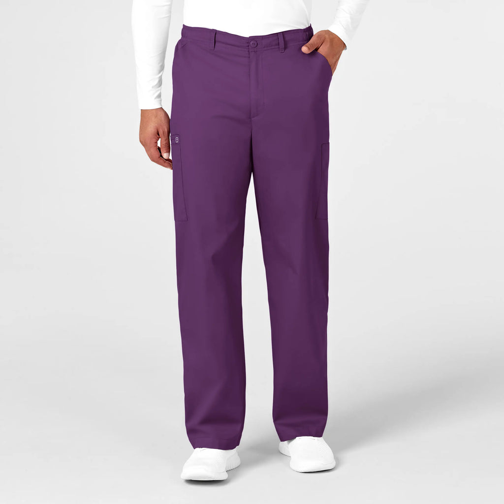 Wink Scrubs Men's WonderWORK Cargo Scrub Pant Eggplant | scrub-supply.com