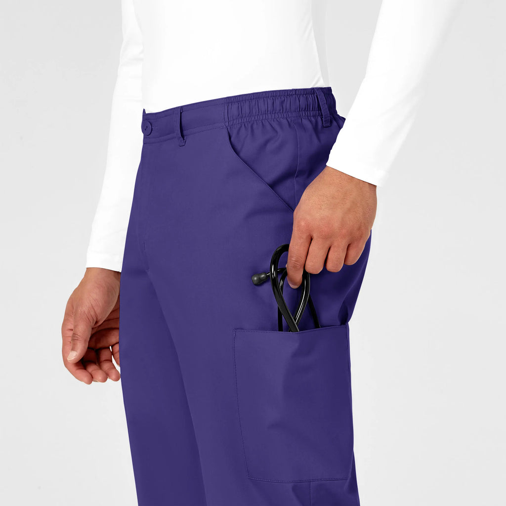 Wink Scrubs Men's WonderWORK Cargo Scrub Pant Grape | scrub-supply.com