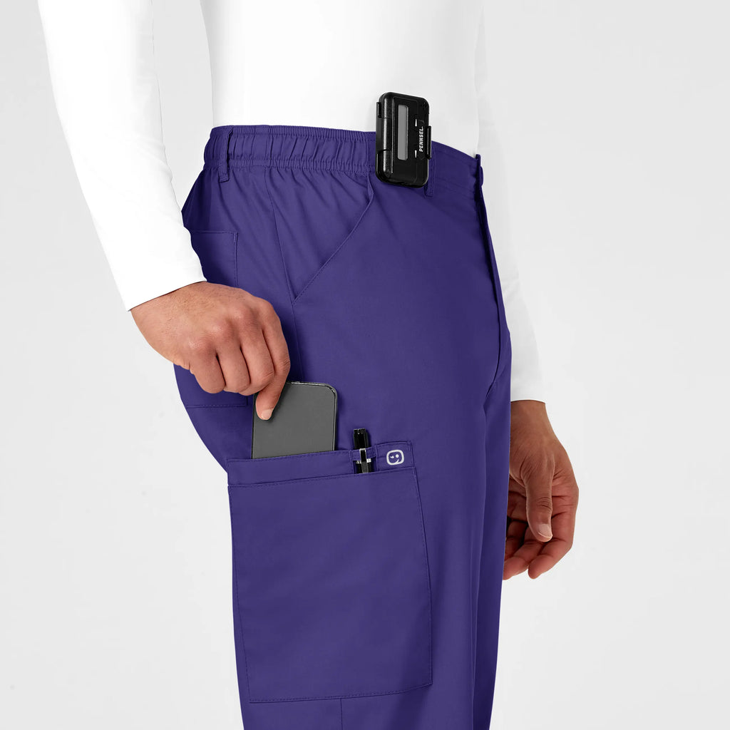 Wink Scrubs Men's WonderWORK Cargo Scrub Pant Grape | scrub-supply.com