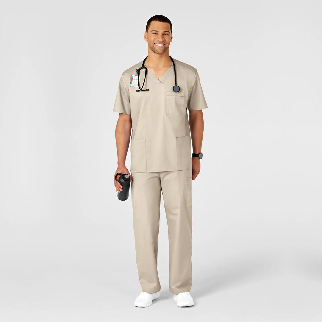 Wink Scrubs Men's WonderWORK Cargo Scrub Pant Khaki | scrub-supply.com