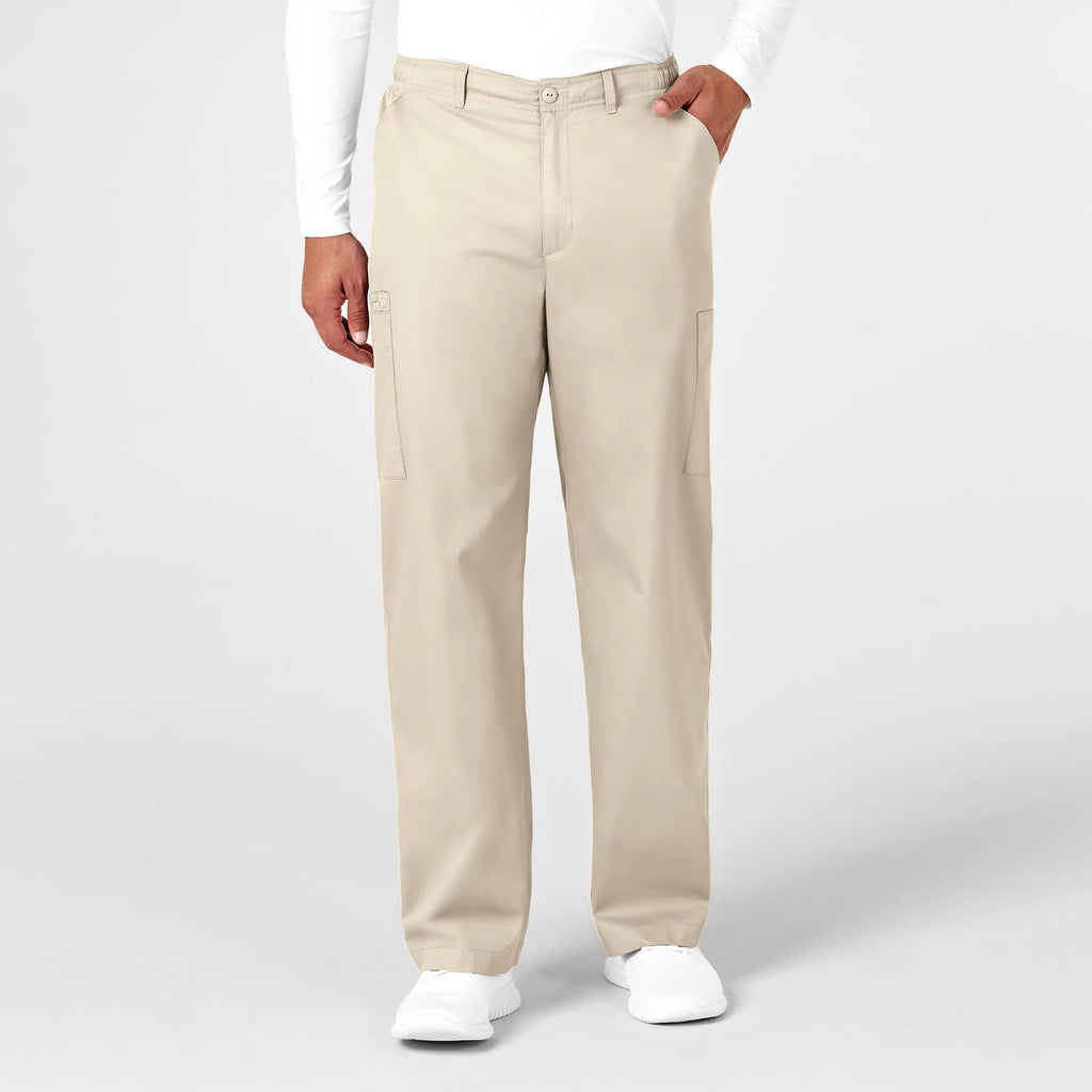 Wink Scrubs Men's WonderWORK Cargo Scrub Pant Khaki | scrub-supply.com