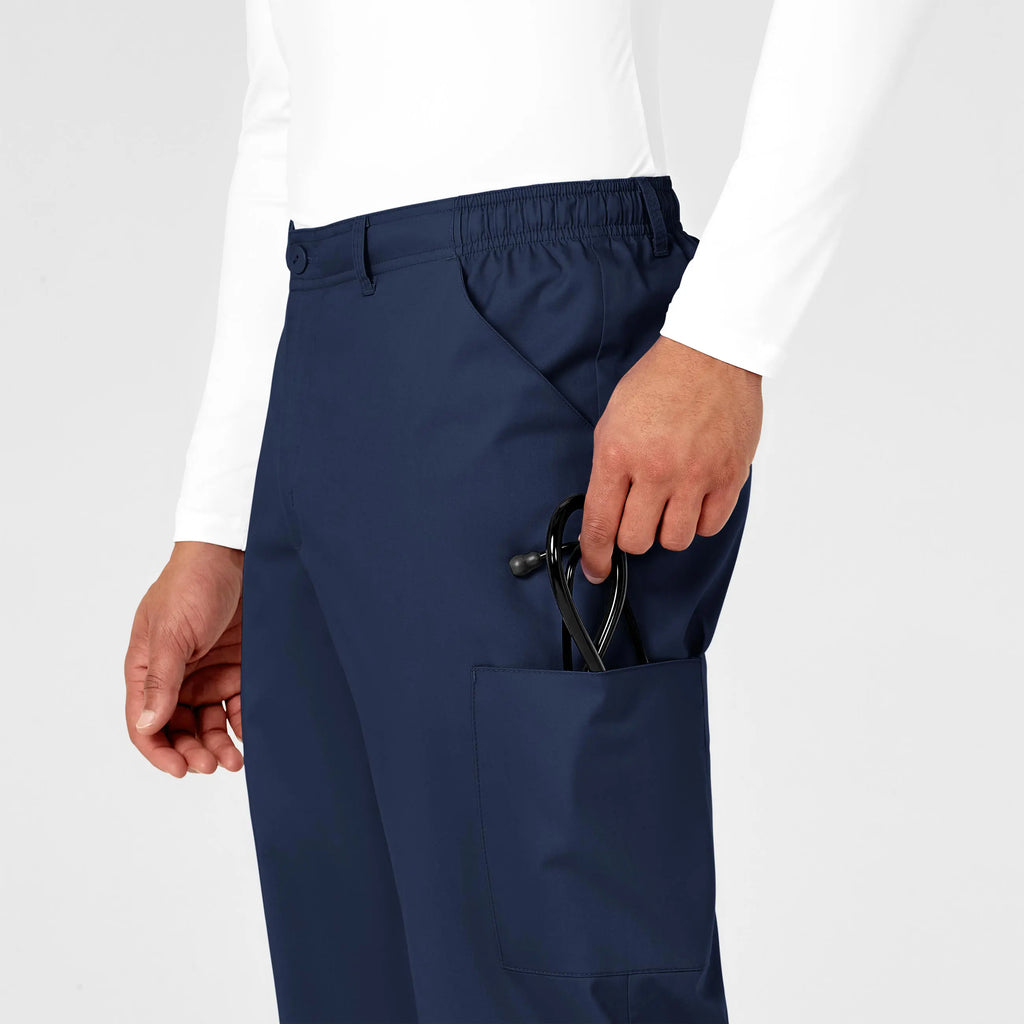 Wink Scrubs Men's WonderWORK Cargo Scrub Pant Navy | scrub-supply.com