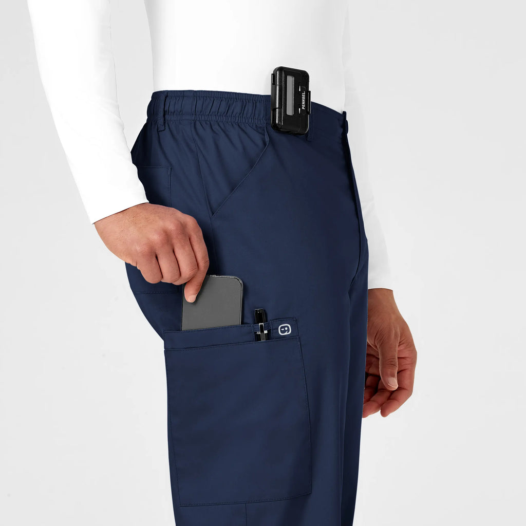 Wink Scrubs Men's WonderWORK Cargo Scrub Pant Navy | scrub-supply.com