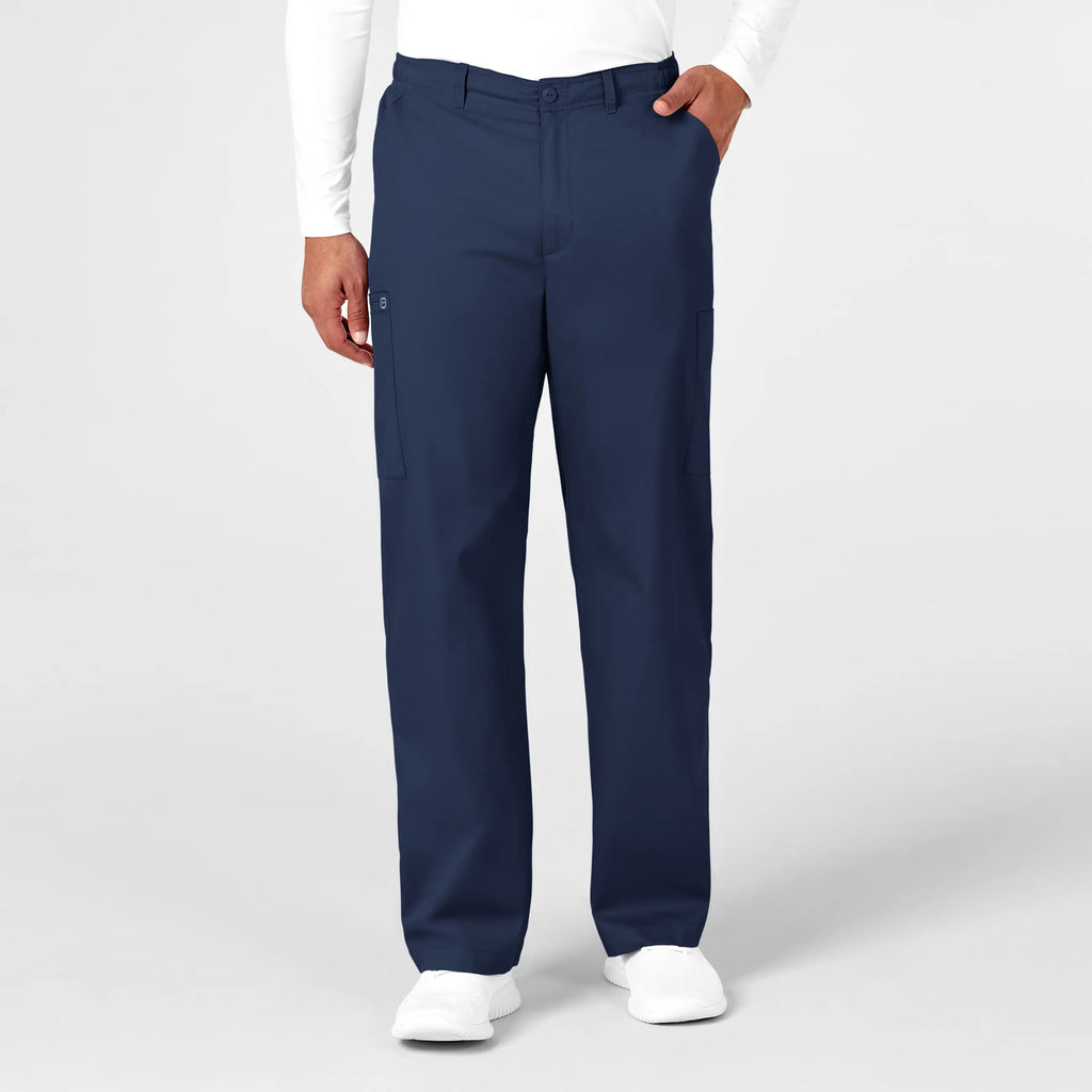 Wink Scrubs Men's WonderWORK Cargo Scrub Pant Navy | scrub-supply.com