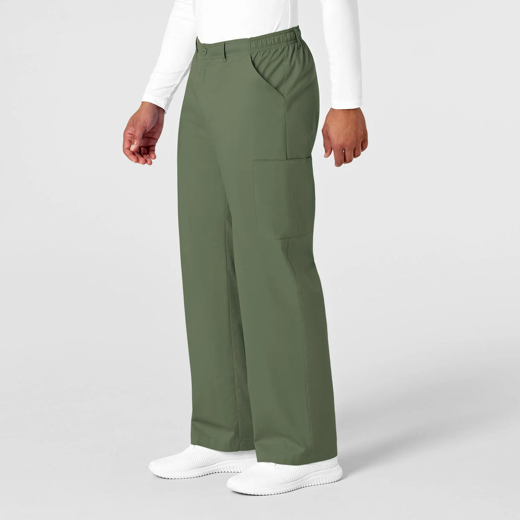 Wink Scrubs Men's WonderWORK Cargo Scrub Pant Olive | scrub-supply.com