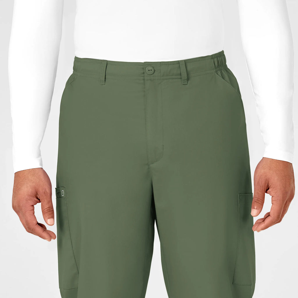 Wink Scrubs Men's WonderWORK Cargo Scrub Pant Olive | scrub-supply.com